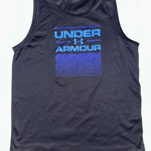 Under Armour Black Tank Top with Blue Logo